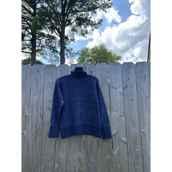 Turtleneck Sweater by Banana Republic Repreve Women Petite Small Blue Winter Nwt - Picture 9 of 11